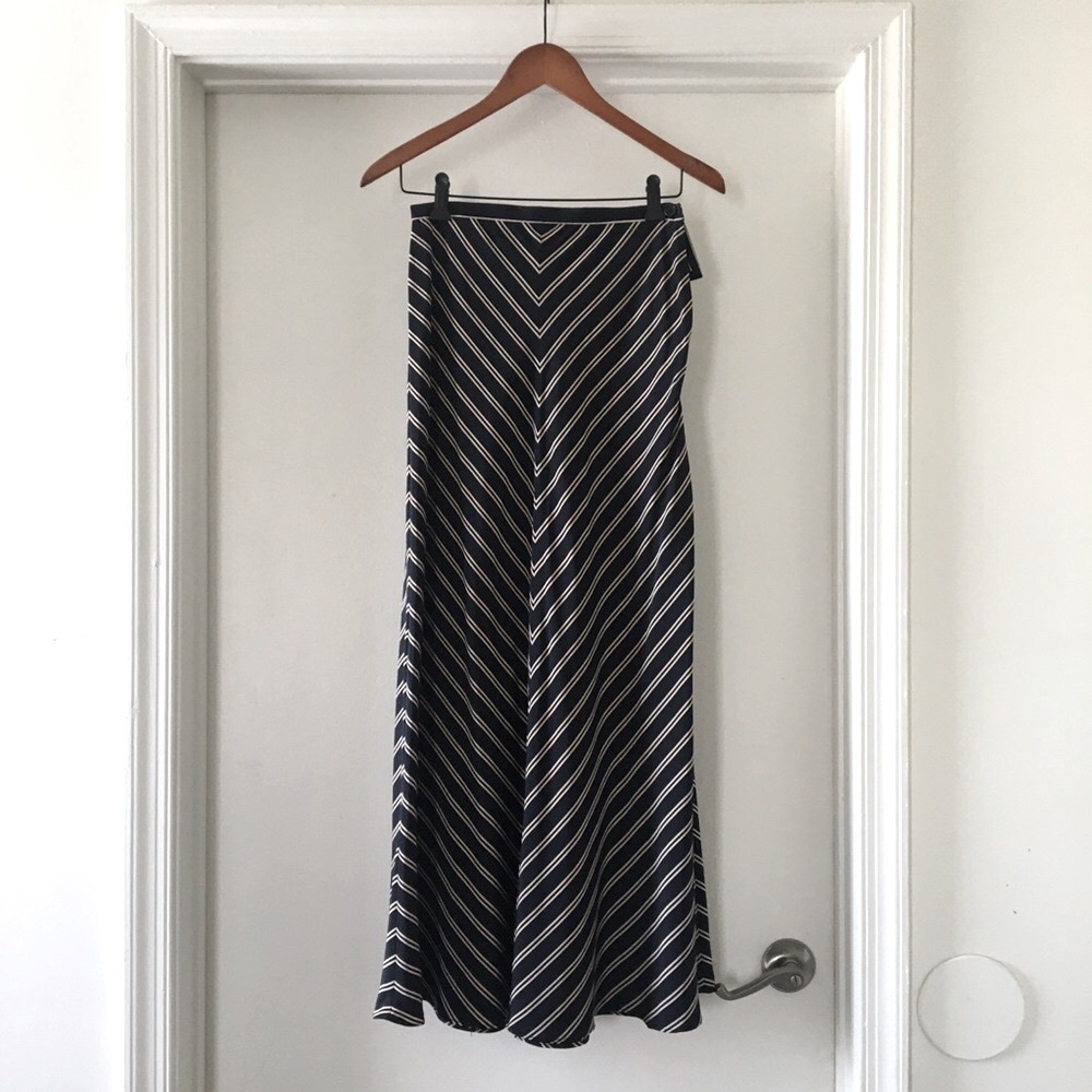 Vintage Ralph Lauren Chevron Silk Skirt